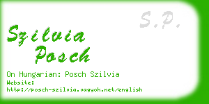 szilvia posch business card